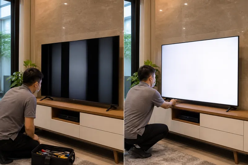 Beyoğlu – TV ekran LED tamiri – önce ve sonra